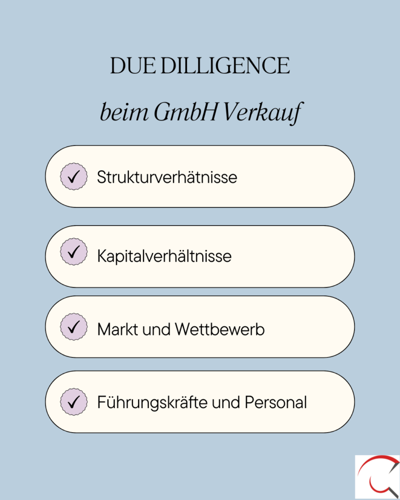 Schritte beim Verkauf der Firma GmbH
Due Dilligence durchführen 
